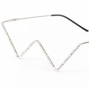 V Shaped Silver Rhinestone Frames ❄️🥶